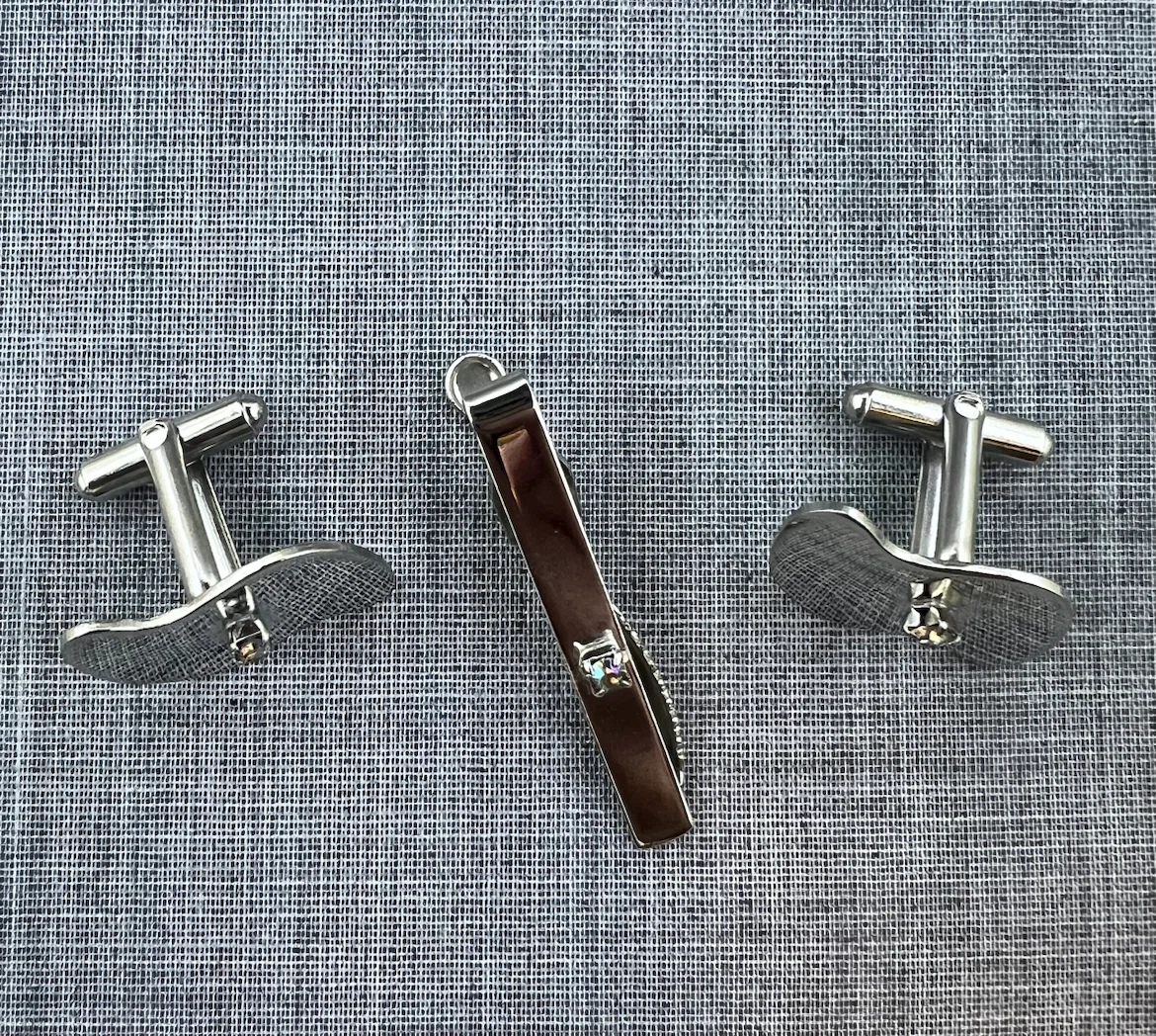 Vintage Aurora Borealis Cufflinks Set - photo 2