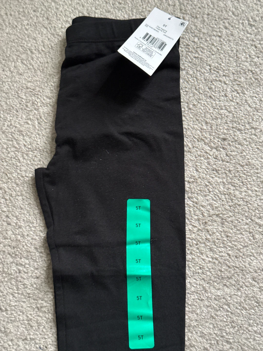 New Baby/Kids Black Leggings - Size 5T - photo 2