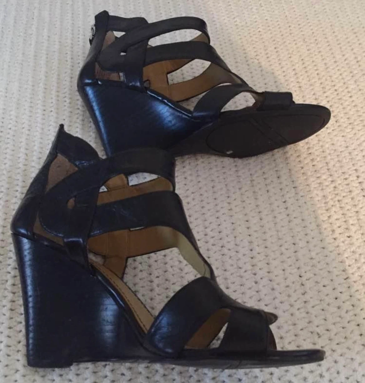 Nine West Leather Wedge Shoes
