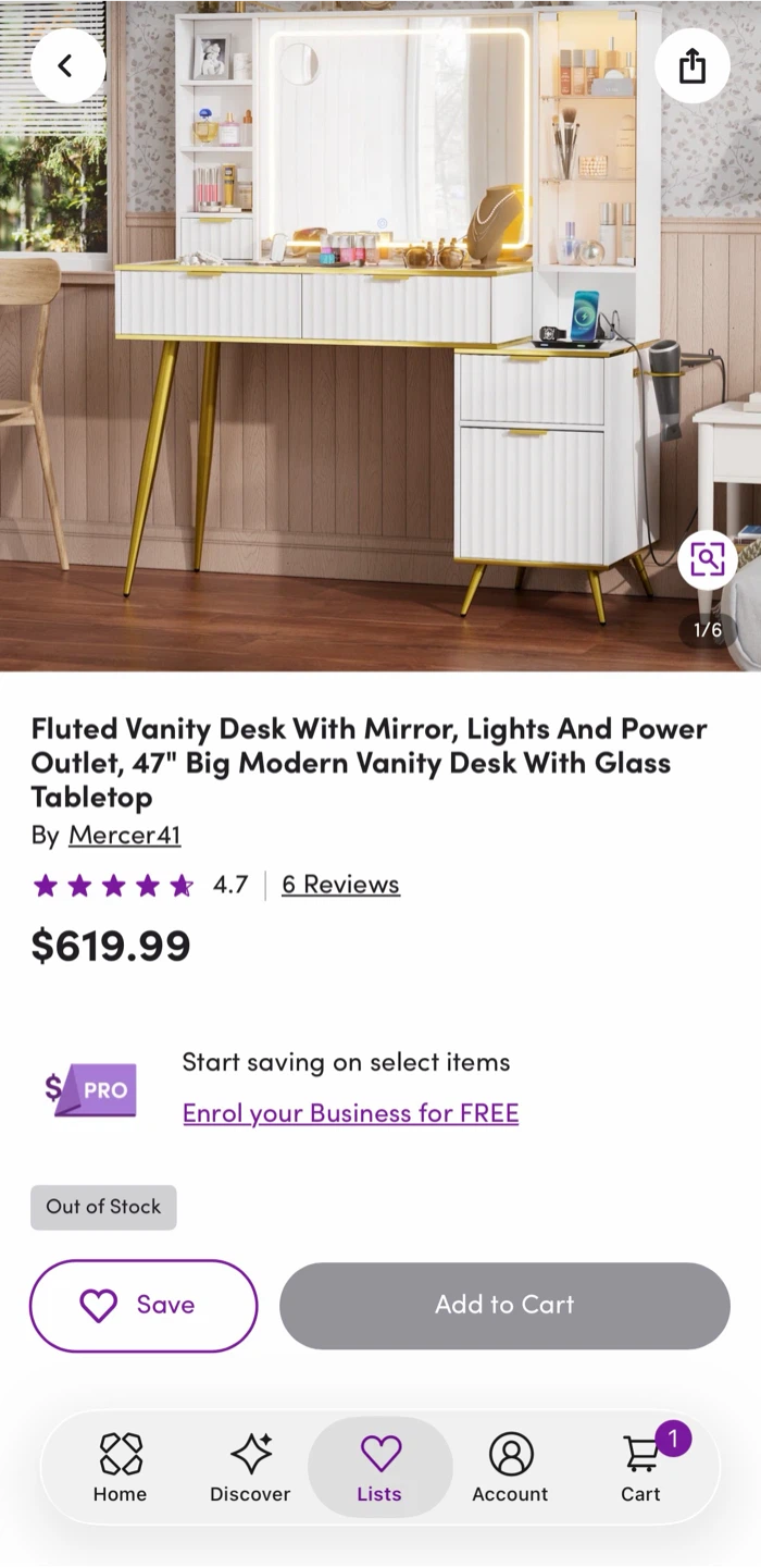 Stunning led makeup desk vanity - photo 4