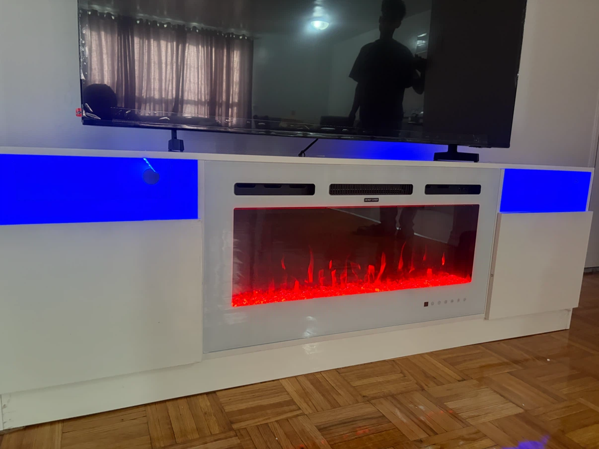 Fireplace led tv stand