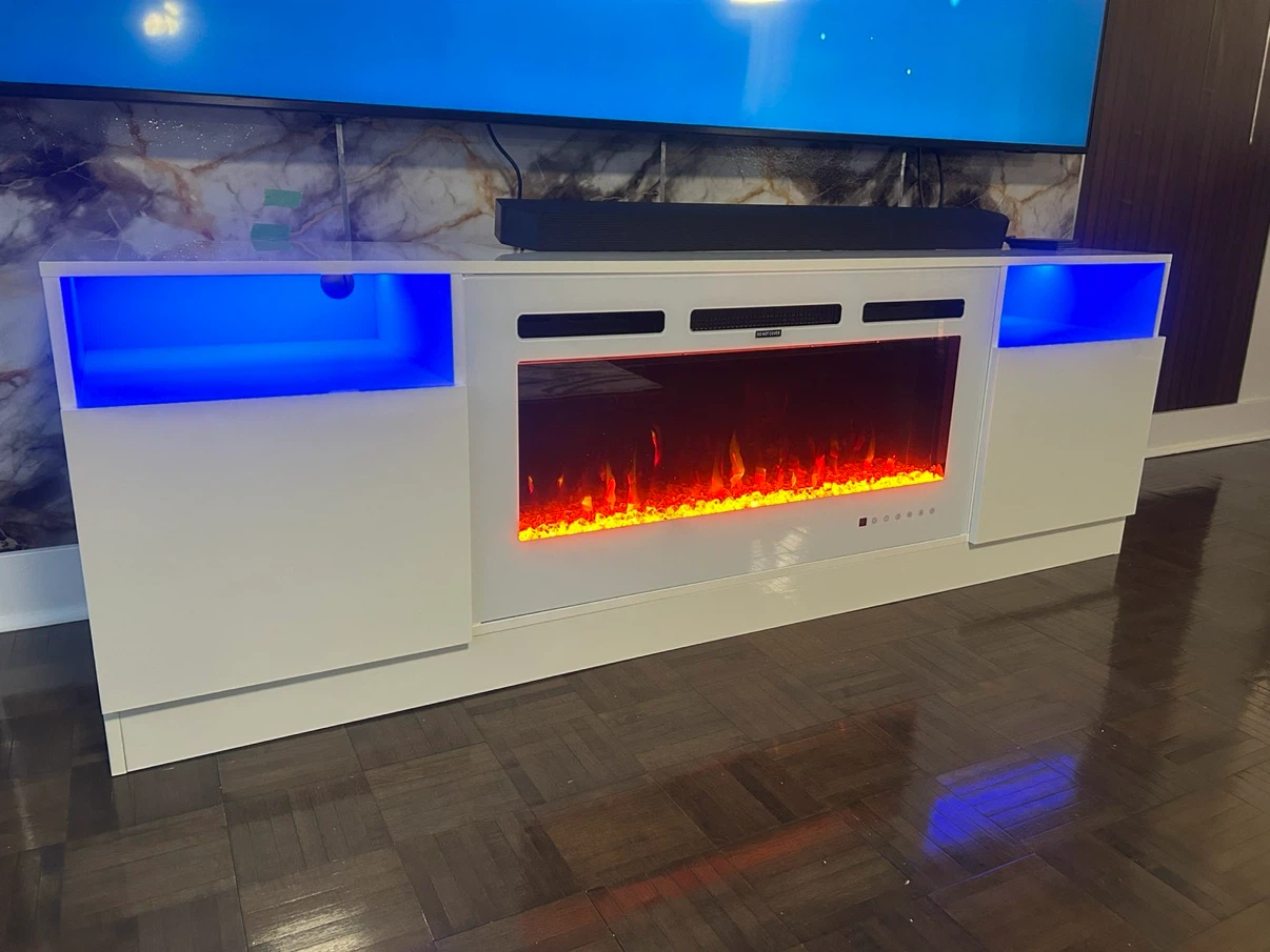 Fireplace led tv stand - photo 3