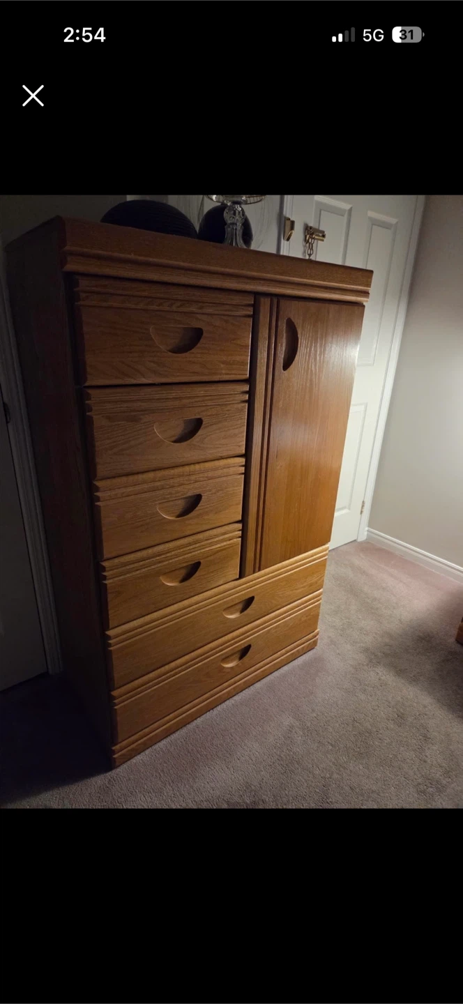 6 piece Oak bedroom set - photo 3