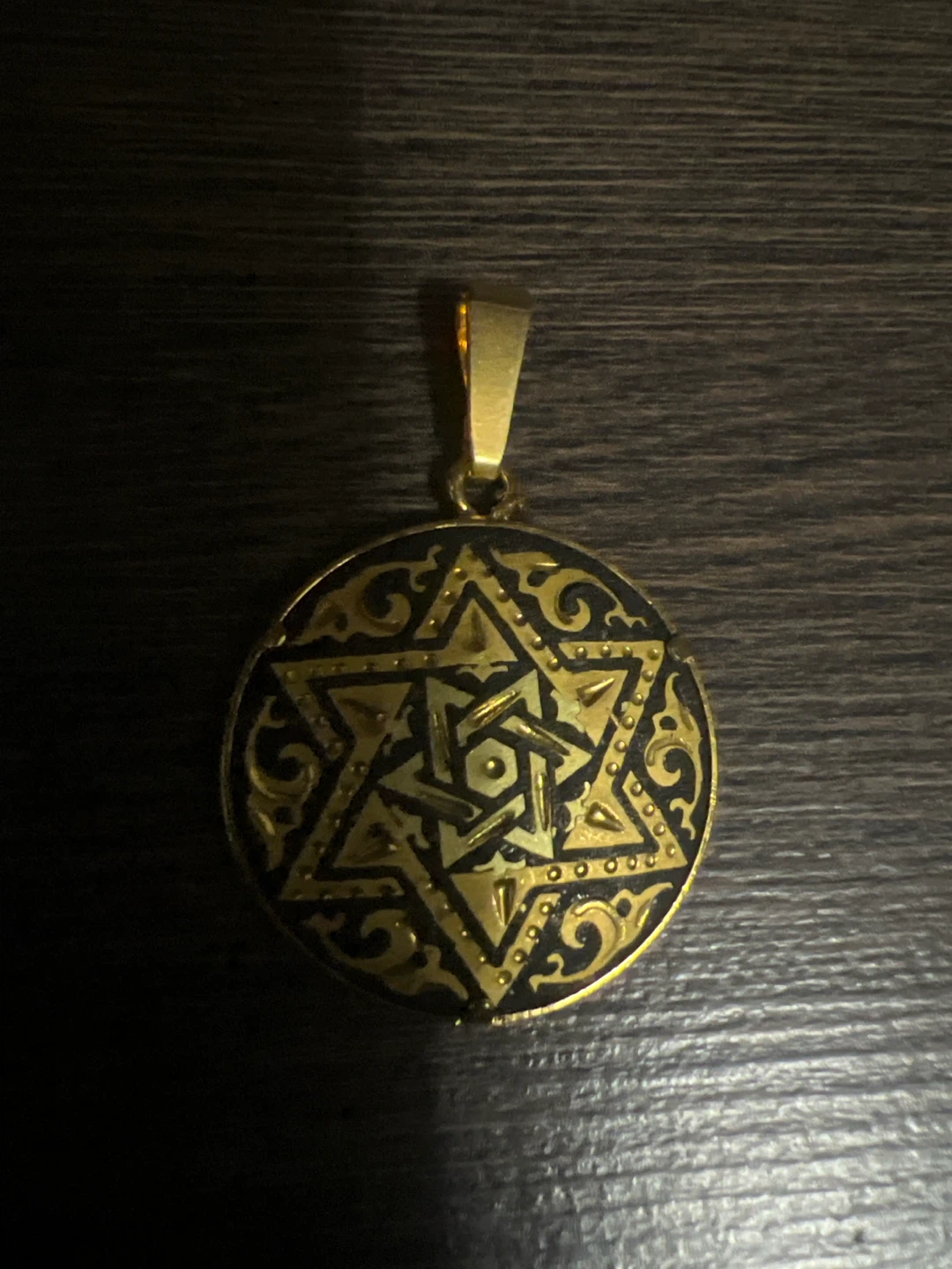 Gold-Tone Star of David Pendant