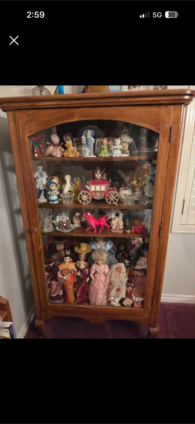 Vintage Oak display cabinet