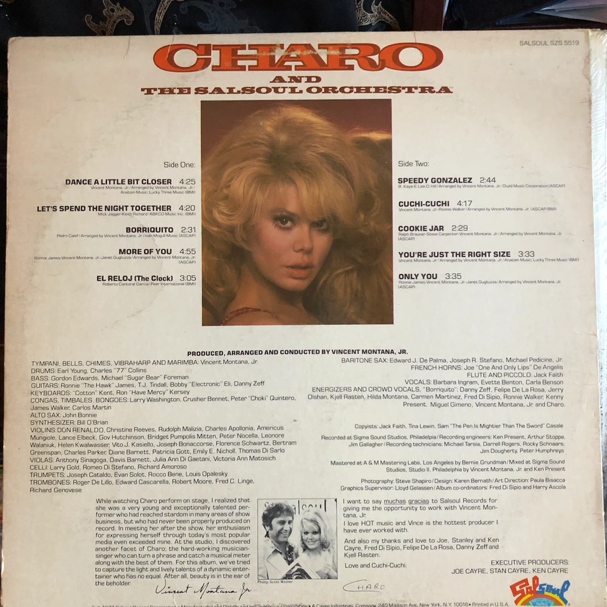 Charo and the Salsoul Orchestra Vinyl Record - photo 2