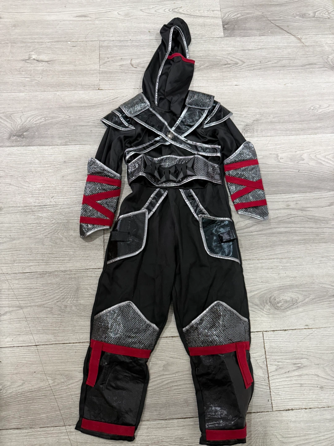 Kids Ninja Costume Black and Silver - photo 2