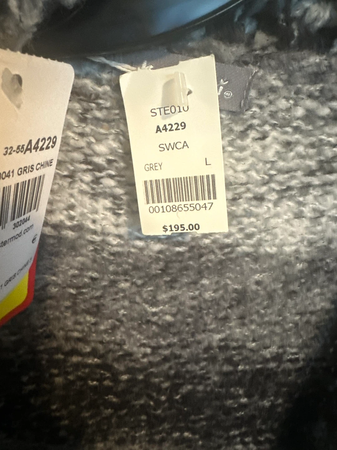 Grey Knit Cardigan Size L - photo 3