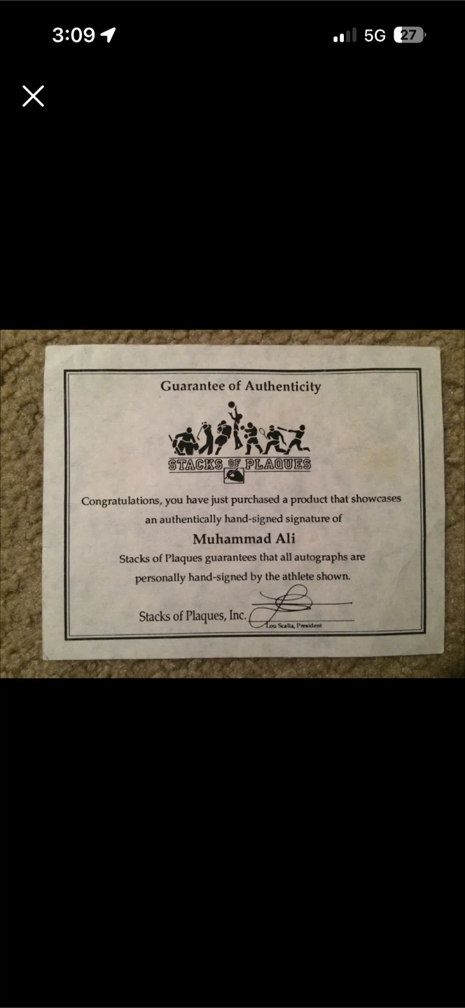 Muhammad Ali Signed with COA - photo 5