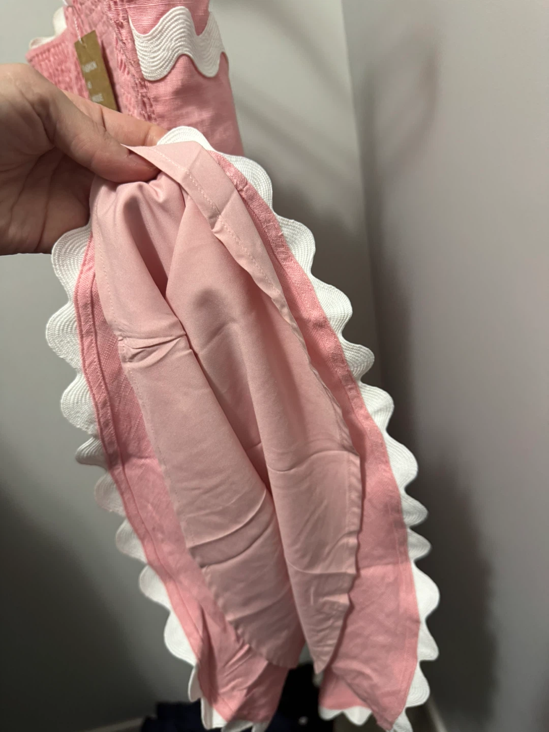 Pink and White Scalloped Dress - photo 3