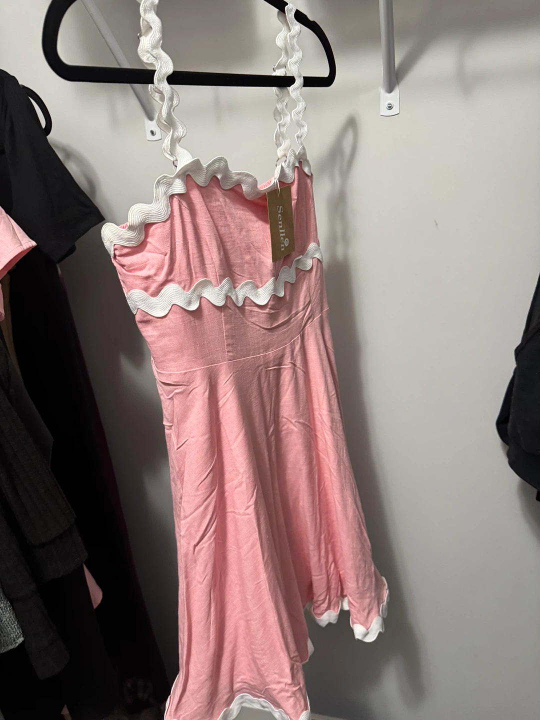 Pink and White Scalloped Dress - photo 5