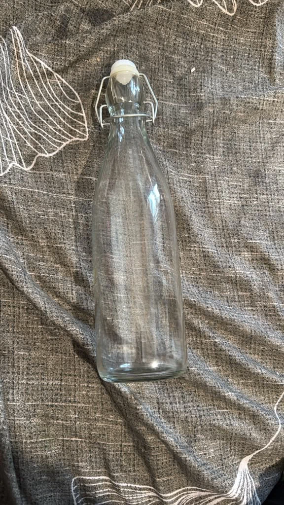 Clear Glass Swing-Top Bottle