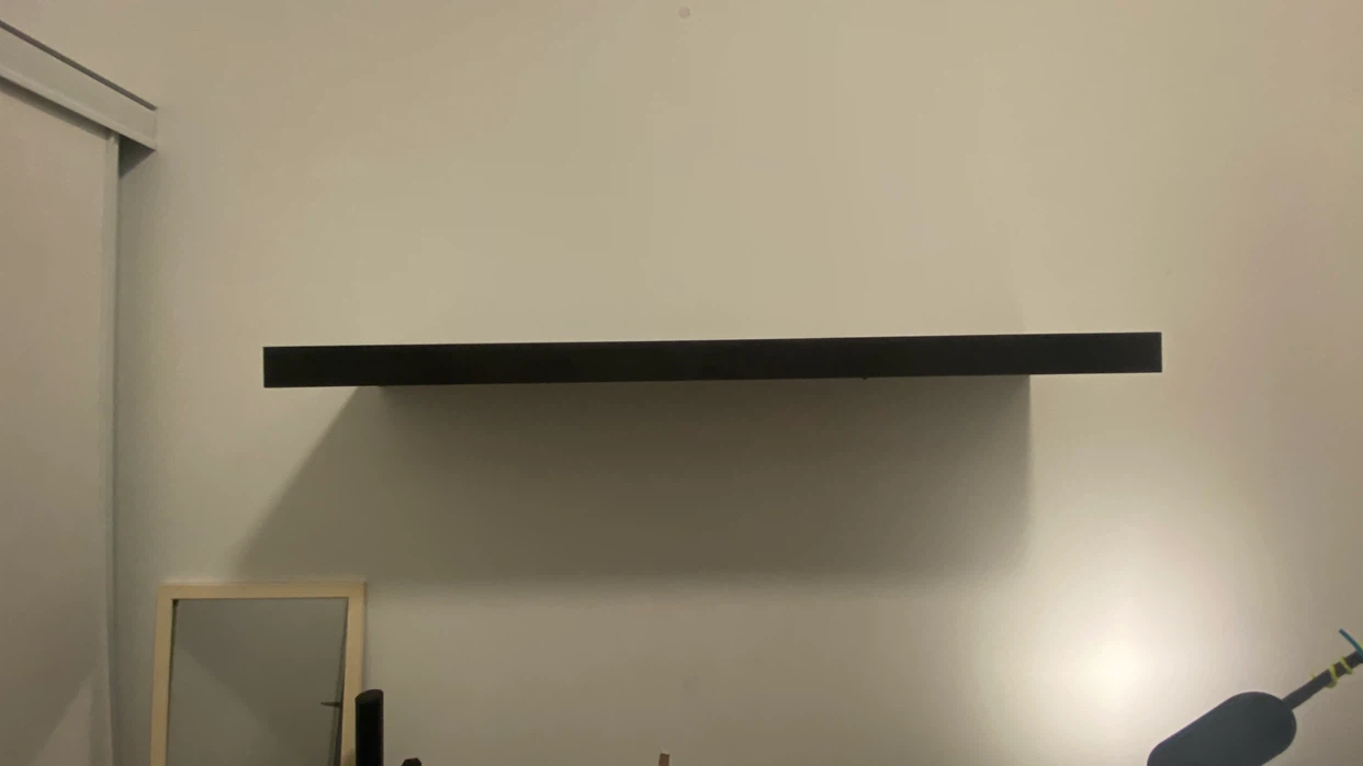 Black Floating Wall Shelf