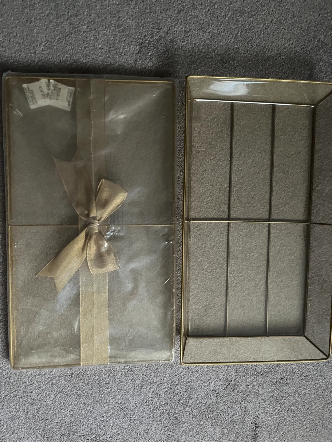 NEW Gift Box / gold metal vanity tray - photo 2