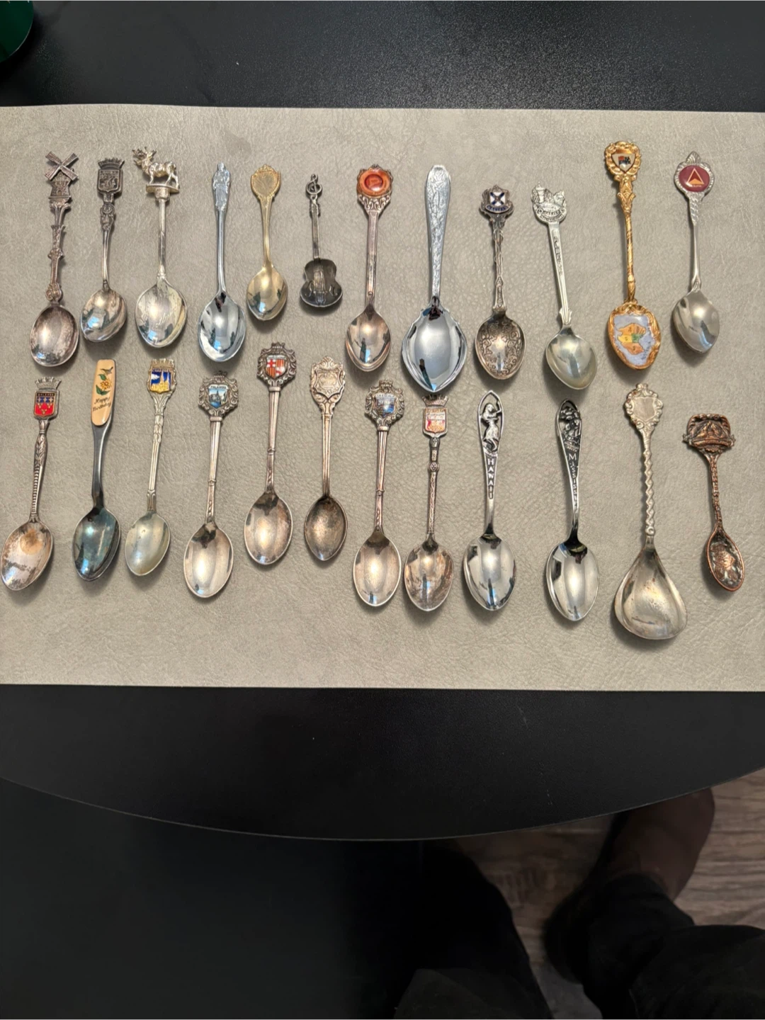 Collection of 26 Vintage Souvenir Spoons