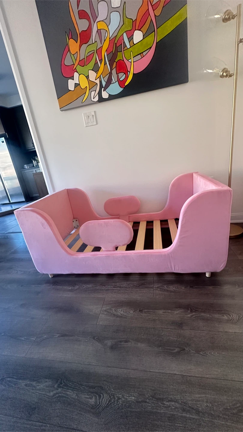 Pink Upholstered Toddler Bed - photo 2