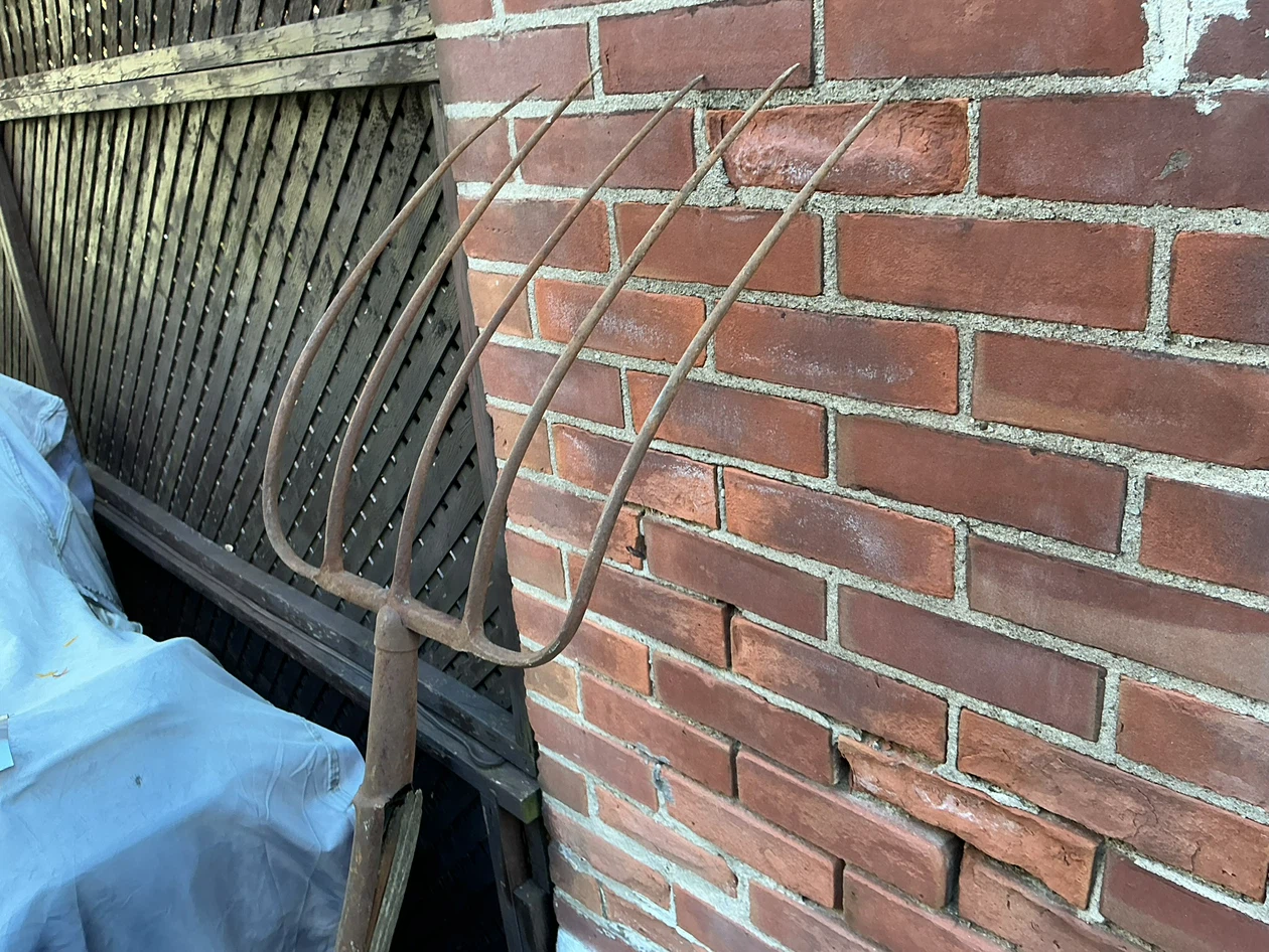 Antique HALLOWEEN 5 Prong Pitch Fork !