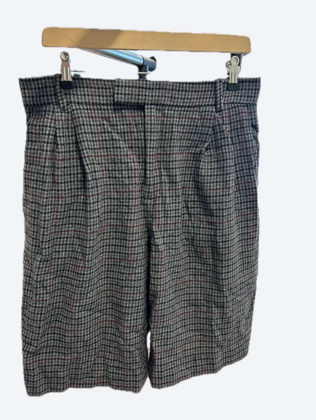 Zara Plaid Pleated Trousers