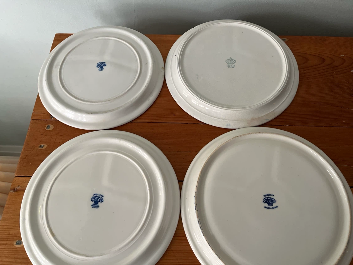 Set of 4 Blue Willow Divided Plates made in Occupied Japan - photo 2