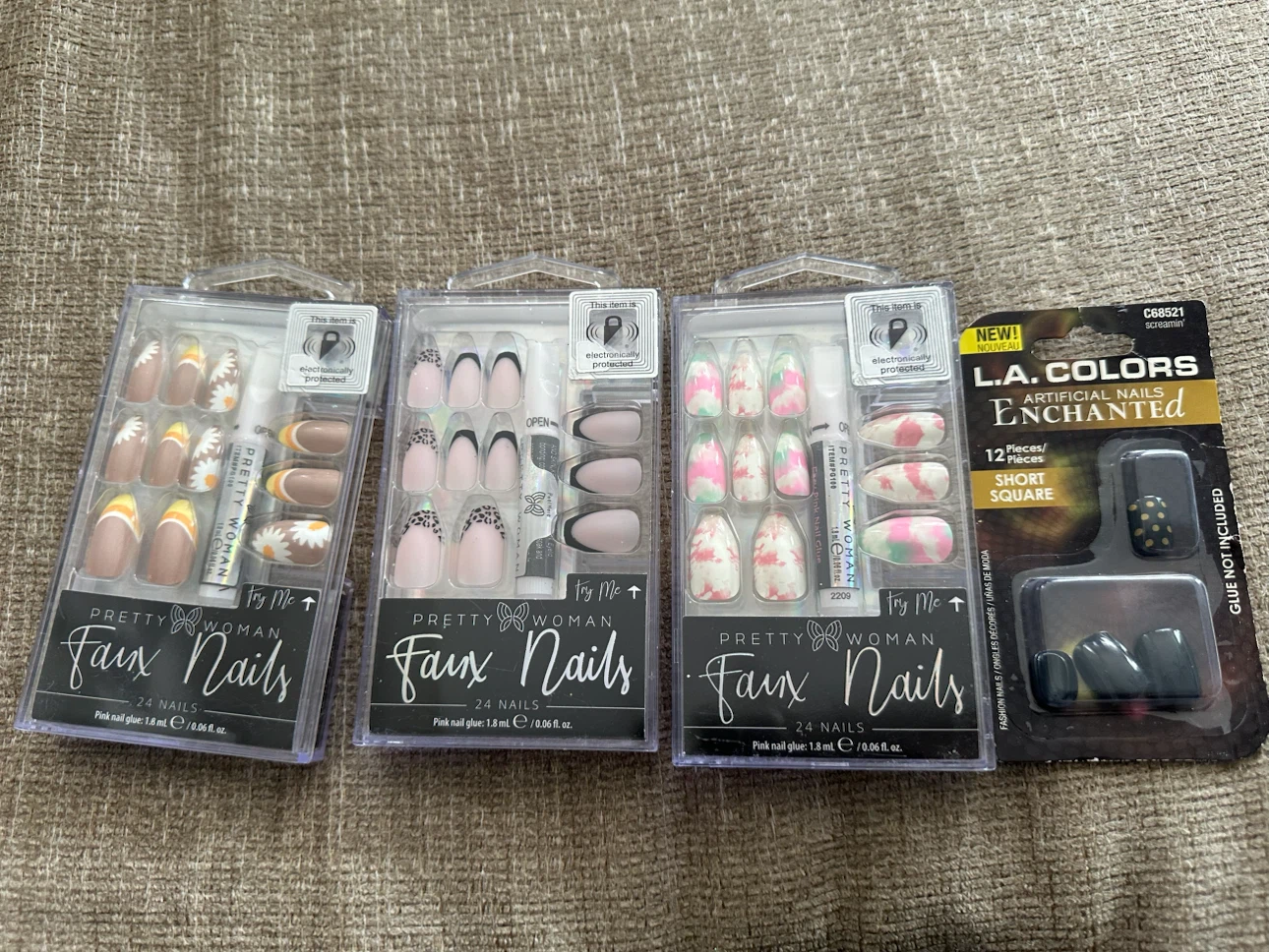 LOT NEW Pretty Woman and L.A. Colors Faux Nails Set