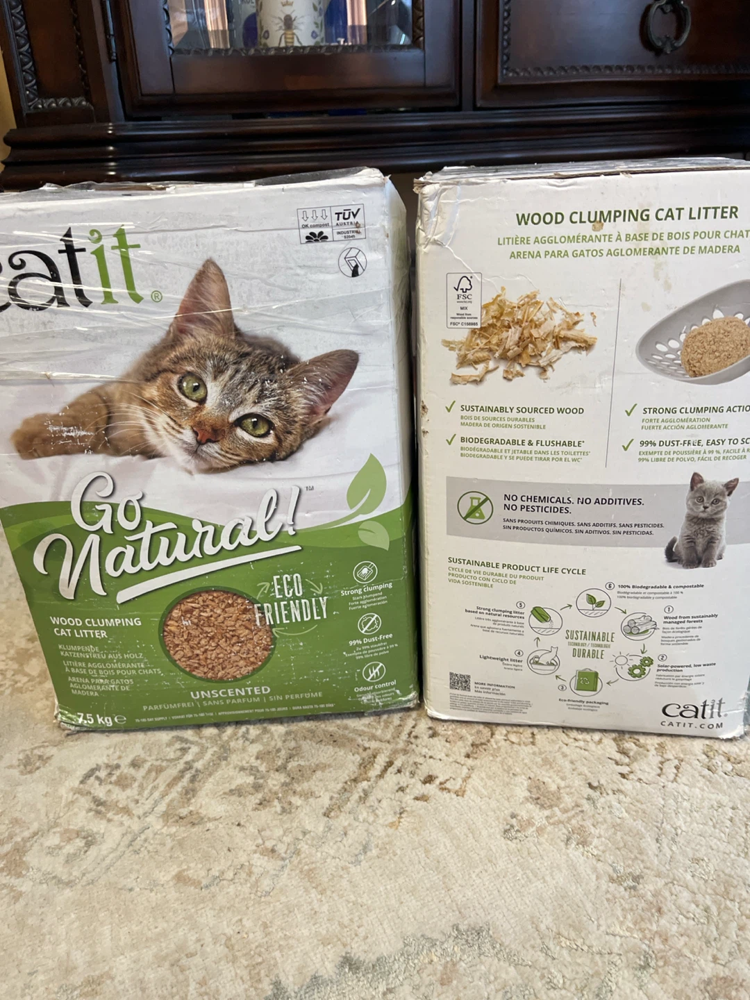 Catit Go Natural Wood Clumping Cat Litter