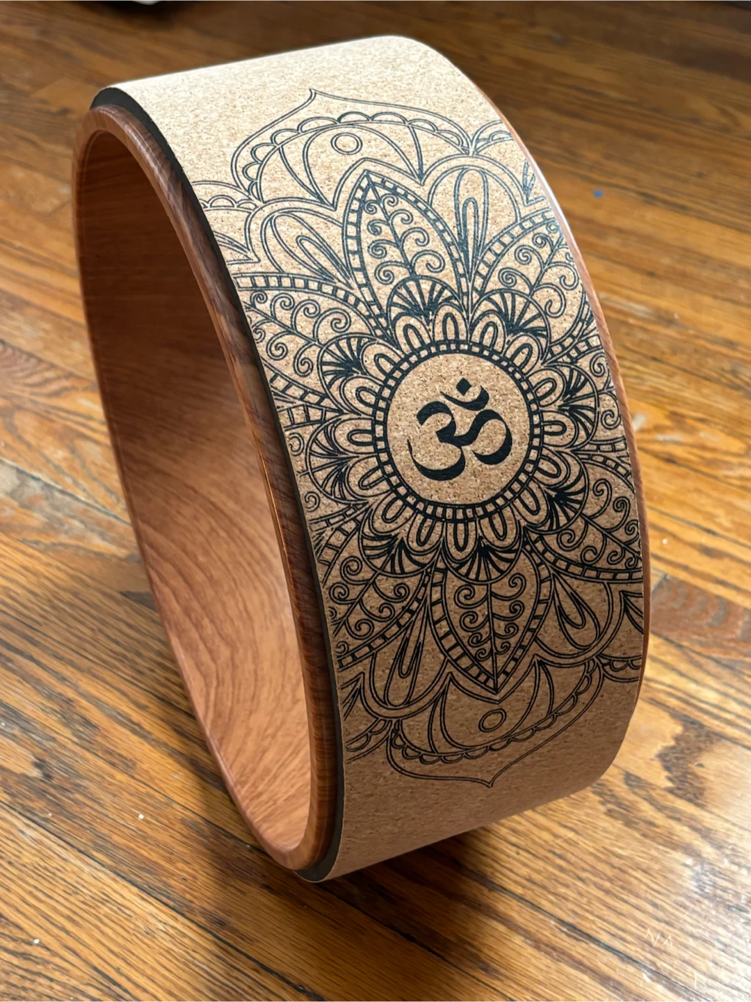 Yoga Wheel with Om Mandala Design