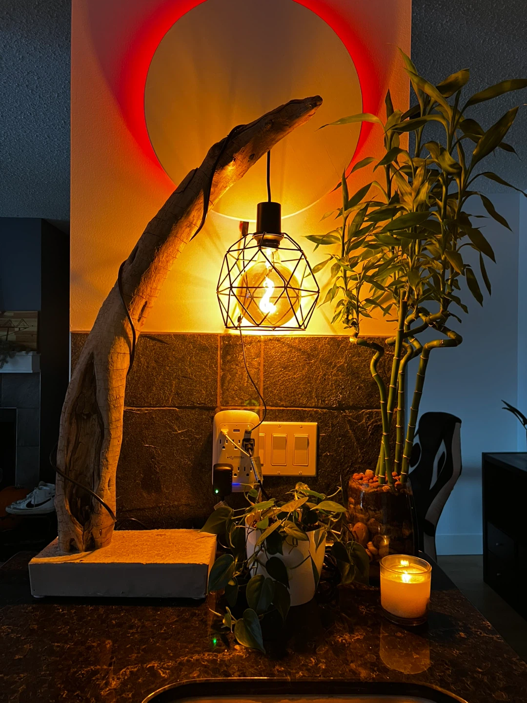 Handcrafted Driftwood Table Lamp