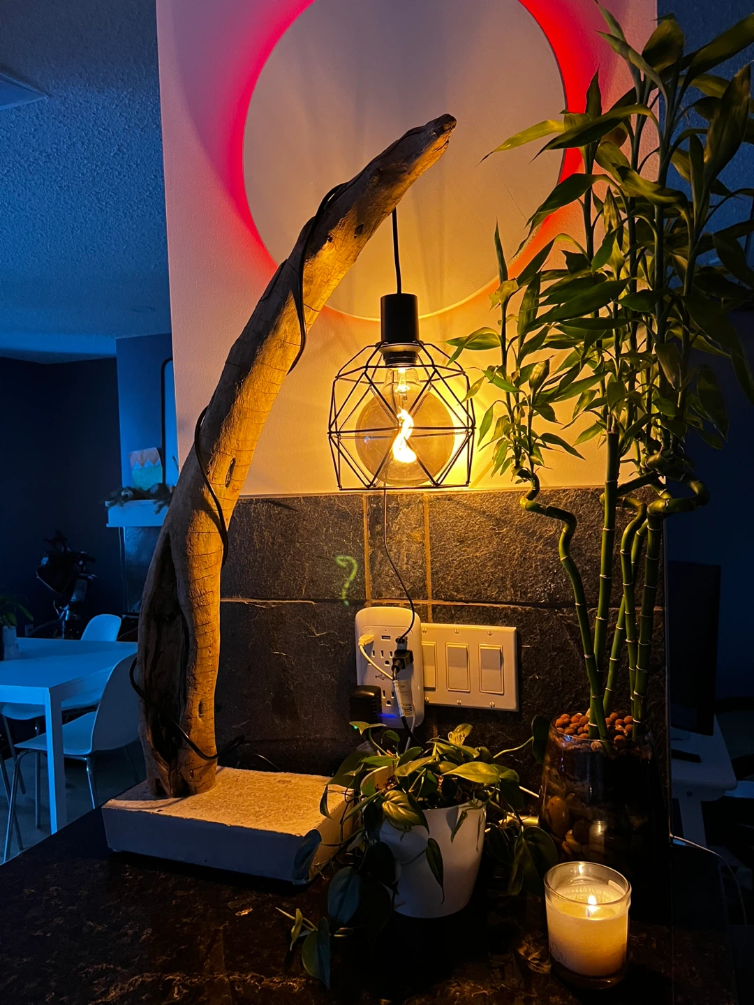 Handcrafted Driftwood Table Lamp - photo 2