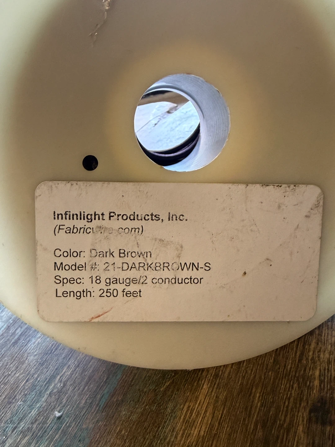 Infinlight Dark Brown Fabric Wire 250ft - photo 2