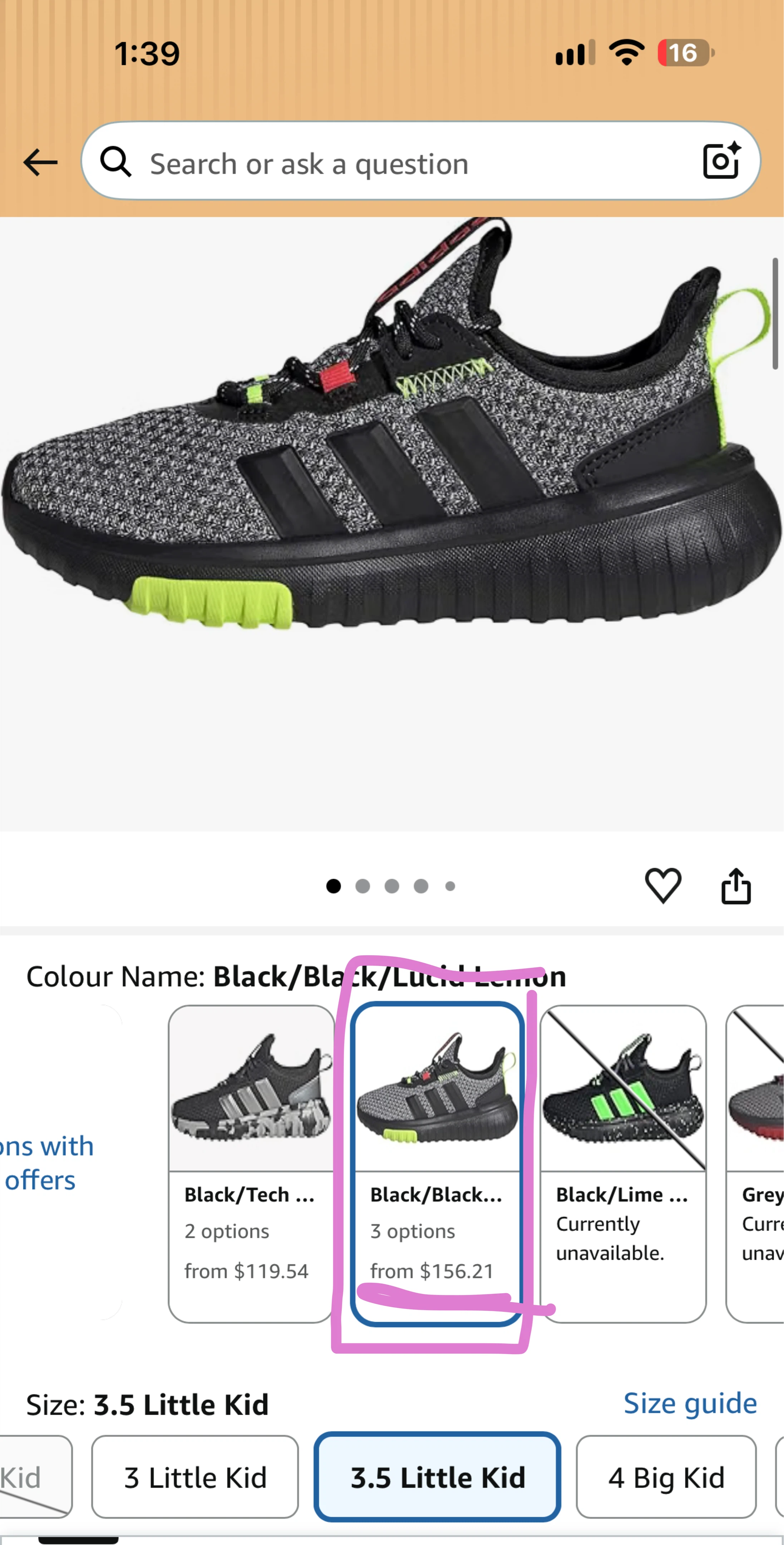 Adidas Kids Running Shoes Black/Grey - photo 5