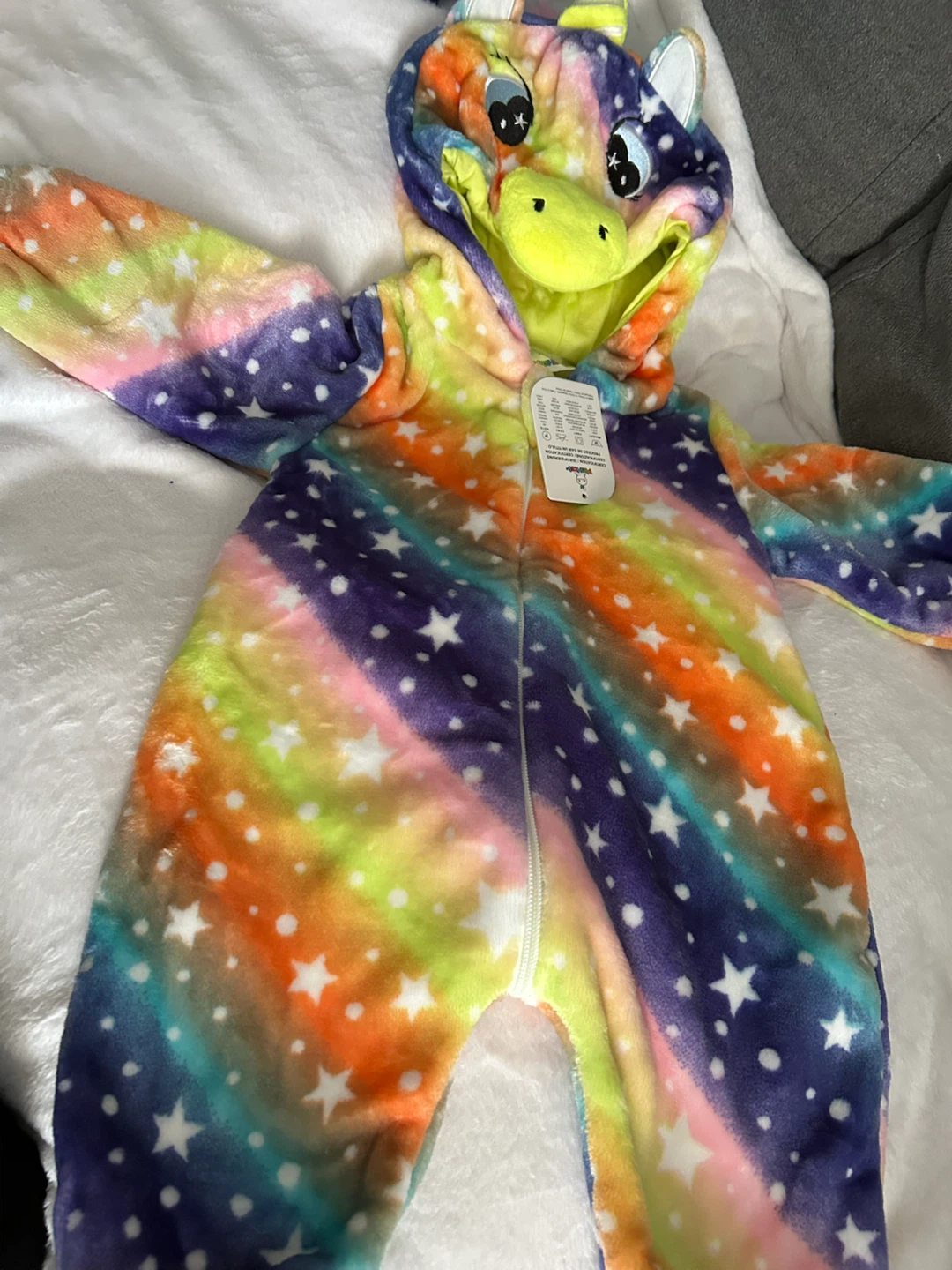 New-Michley Unicorn Rainbow Fleece Onesie - photo 4