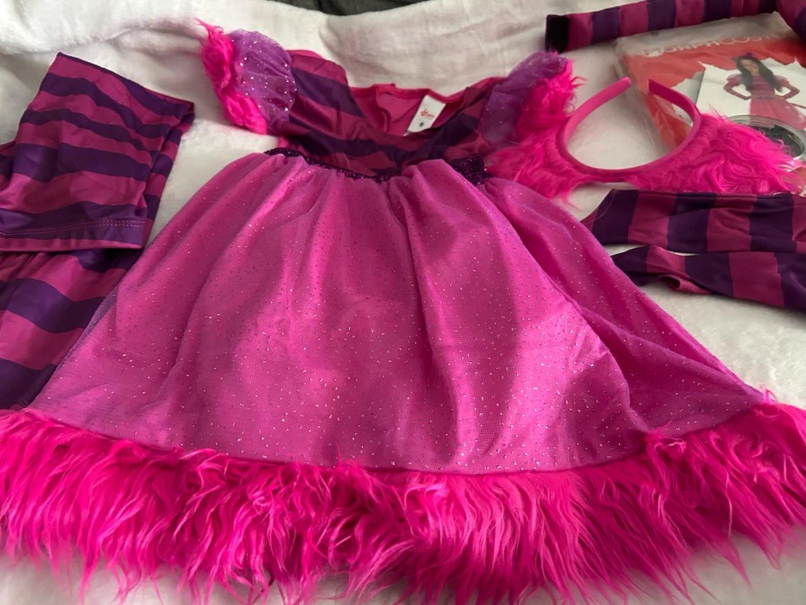 New-MorphCostumes Pink & Purple Striped Cat Costume
