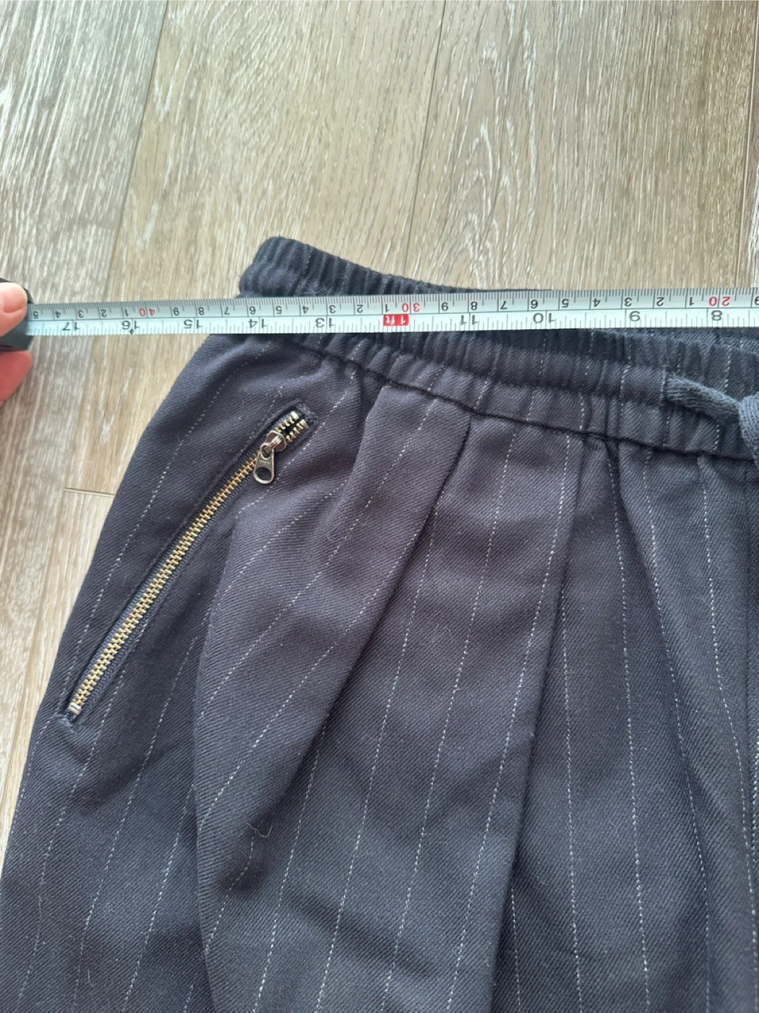 Free People Dark Navy Pinstriped Pants S - photo 5