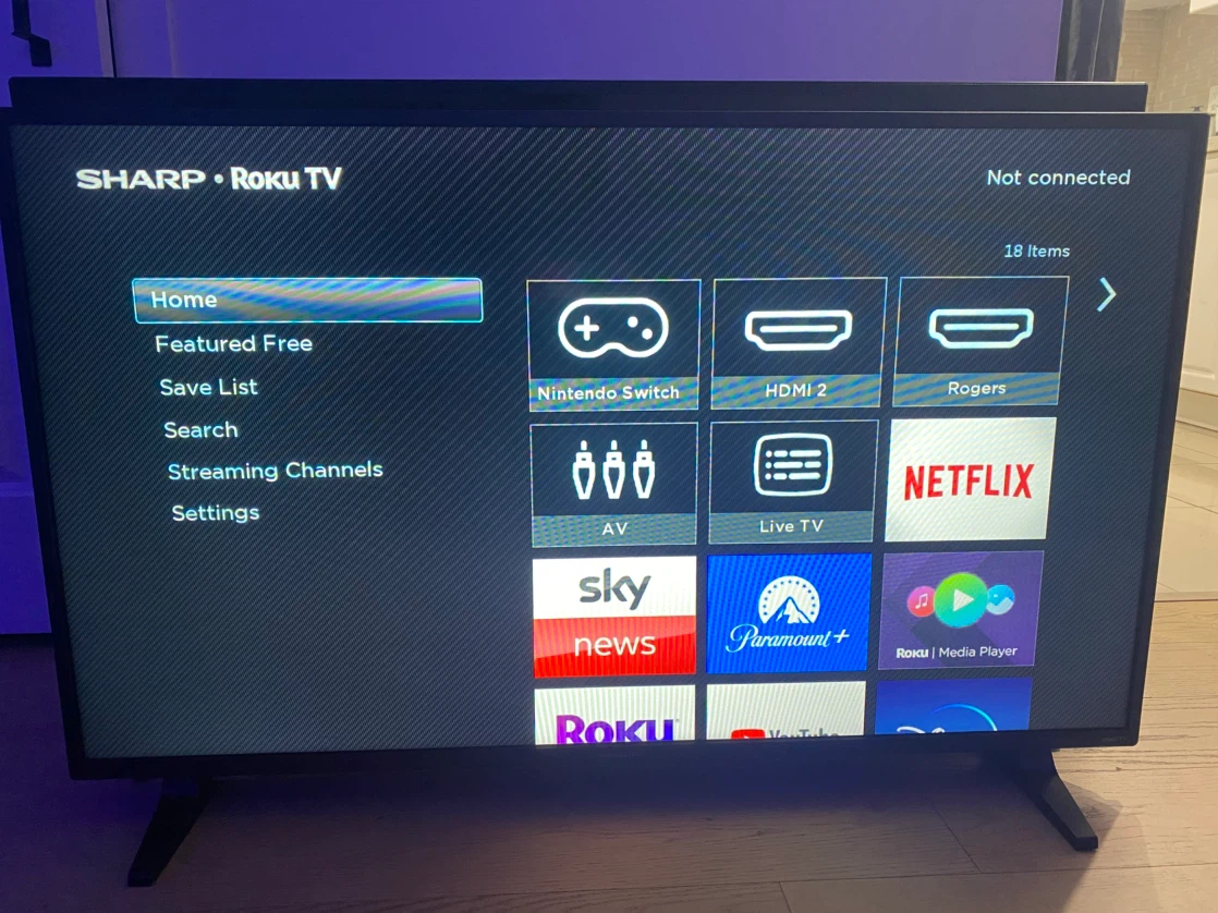 Sharp Roku TV 50 inch no remote