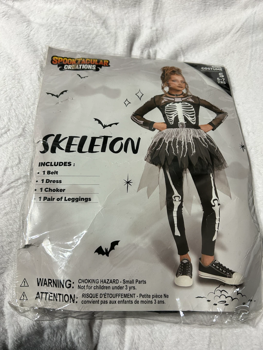 New-Spooktacular Creations Girl Skeleton Costume - Size S - photo 5