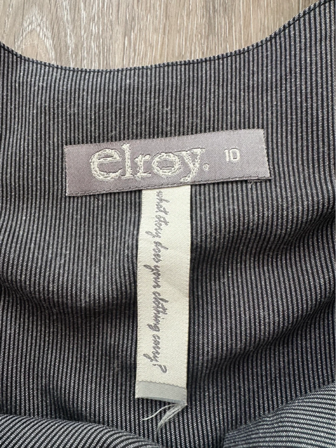 elroy grey pinstripe sleeveless dress - photo 2