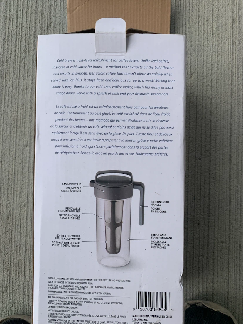 President's Choice Cold Brew Coffee Maker