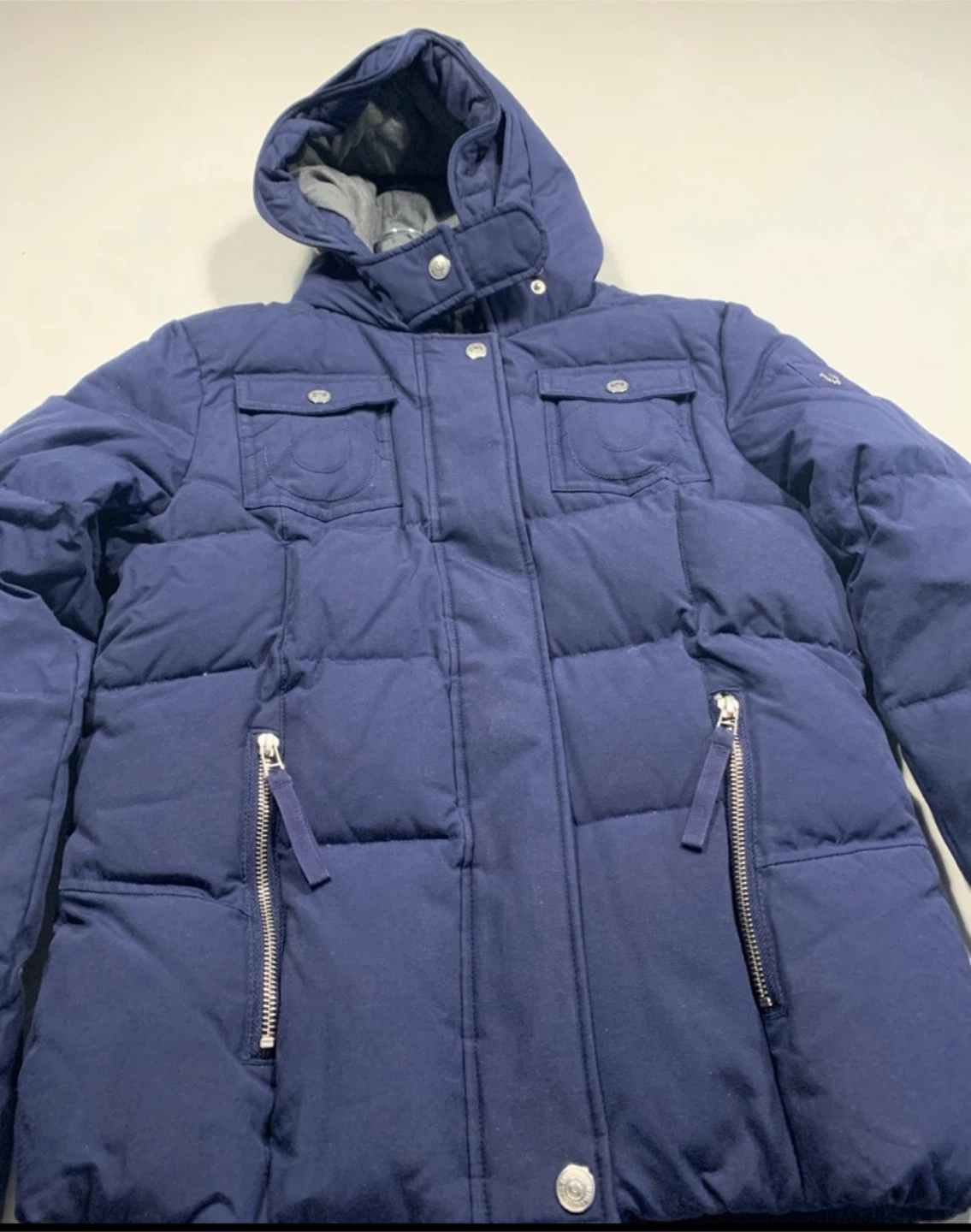 True Religion Navy Blue Puffer Jacket - photo 2
