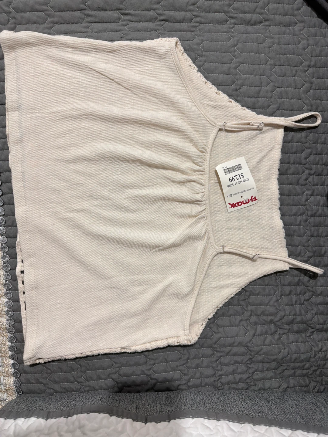 Cream crochet tank top - photo 2