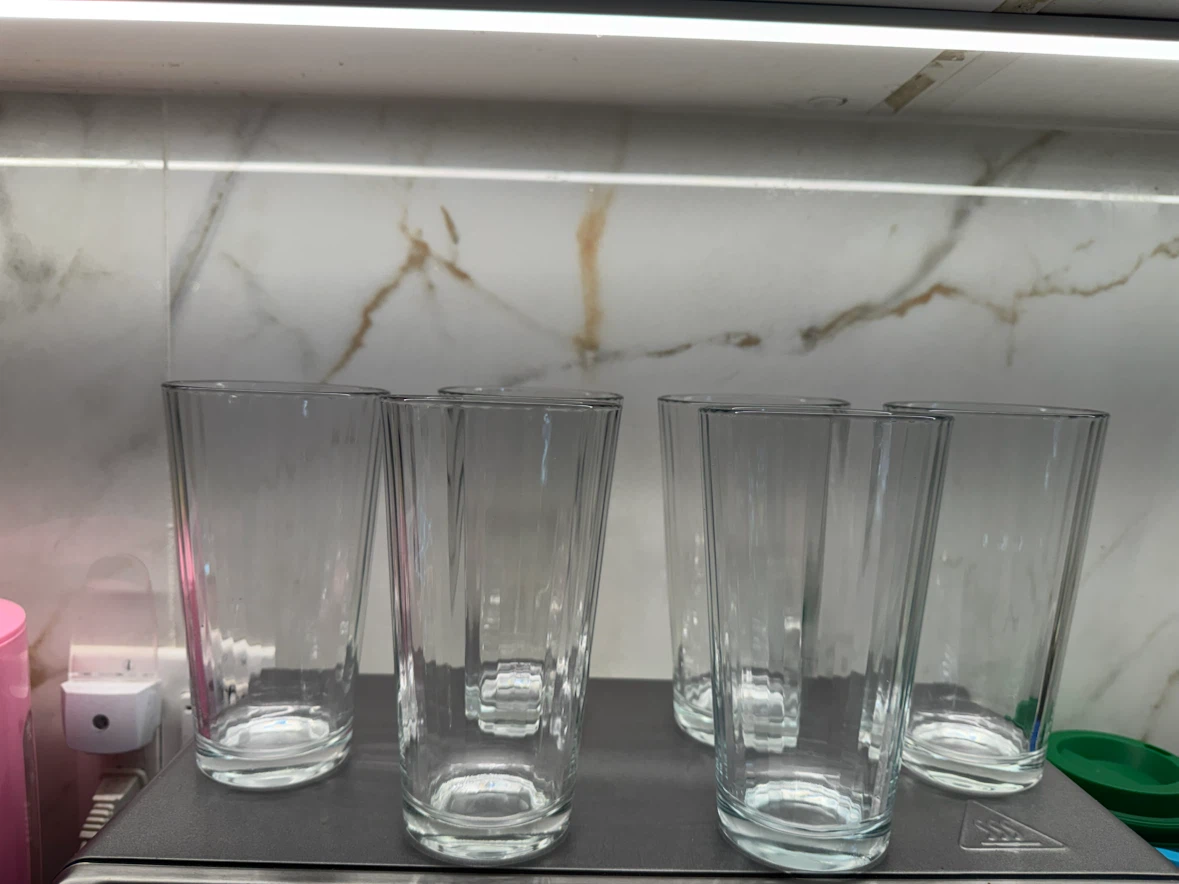 Set of 5 Ribbed Glass Tumblers - photo 2