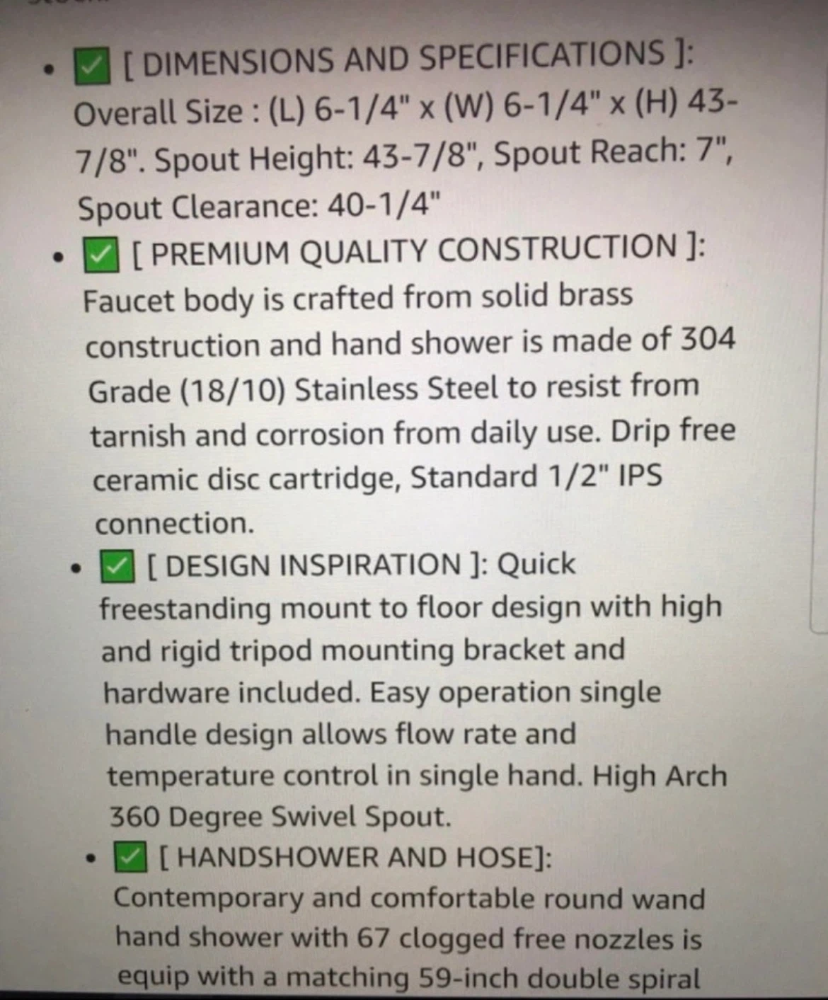 WOODBRIDGE Freestanding Tub Filler - photo 5