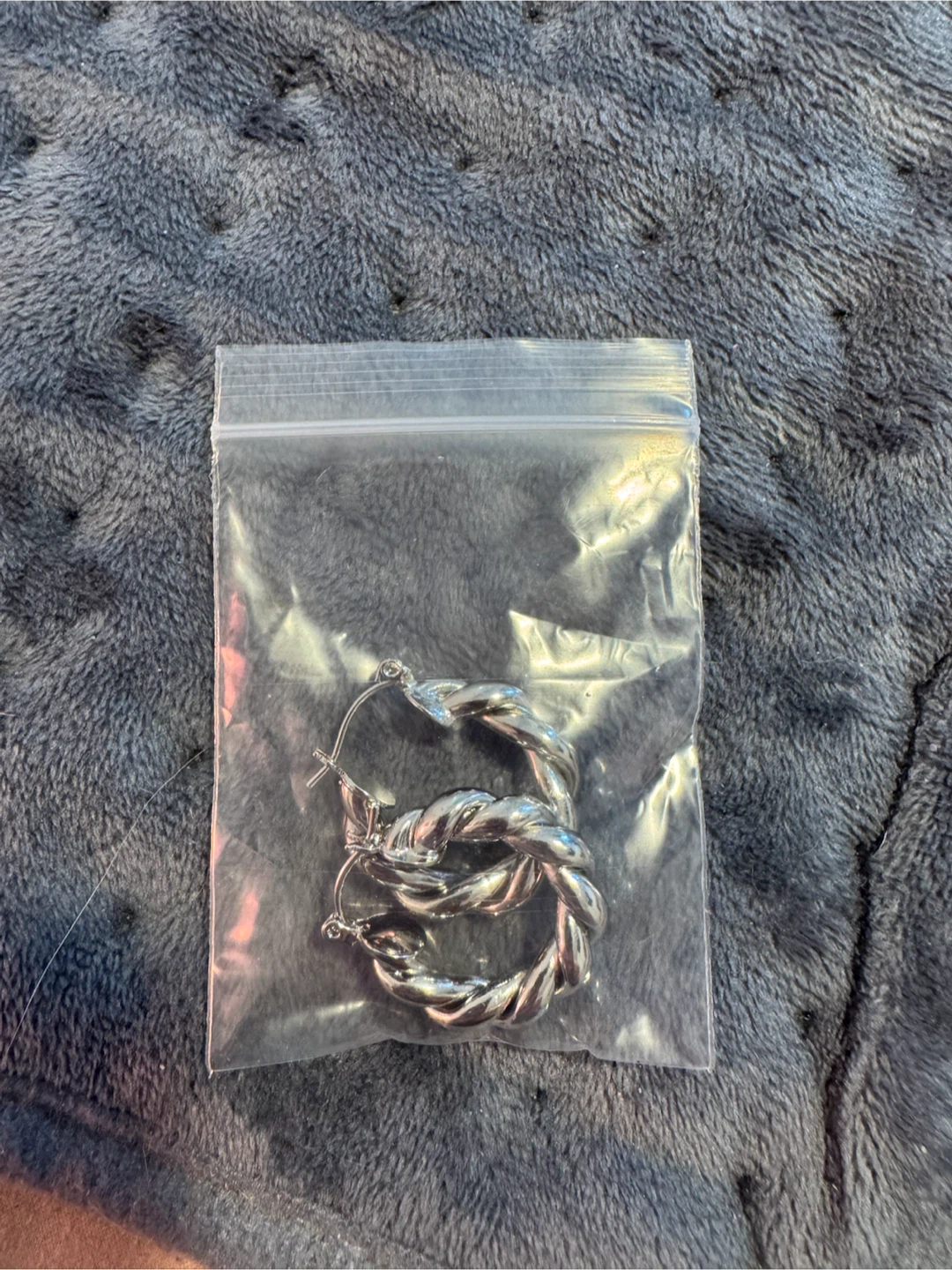 Silver-Tone Twisted Hoop Earrings - photo 2