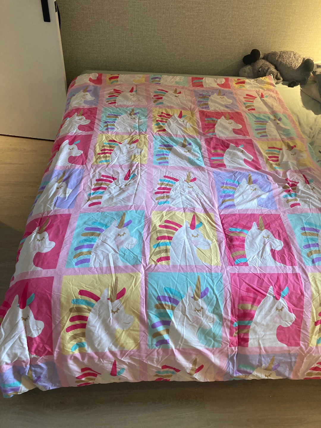 Pink twin unicorn Bedding