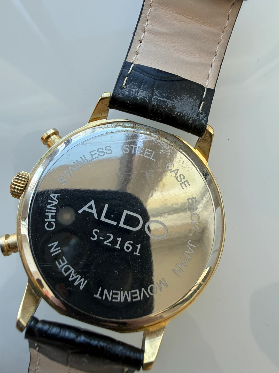 ALDO S-2161 Gold Tone Watch with Black Strap - photo 2