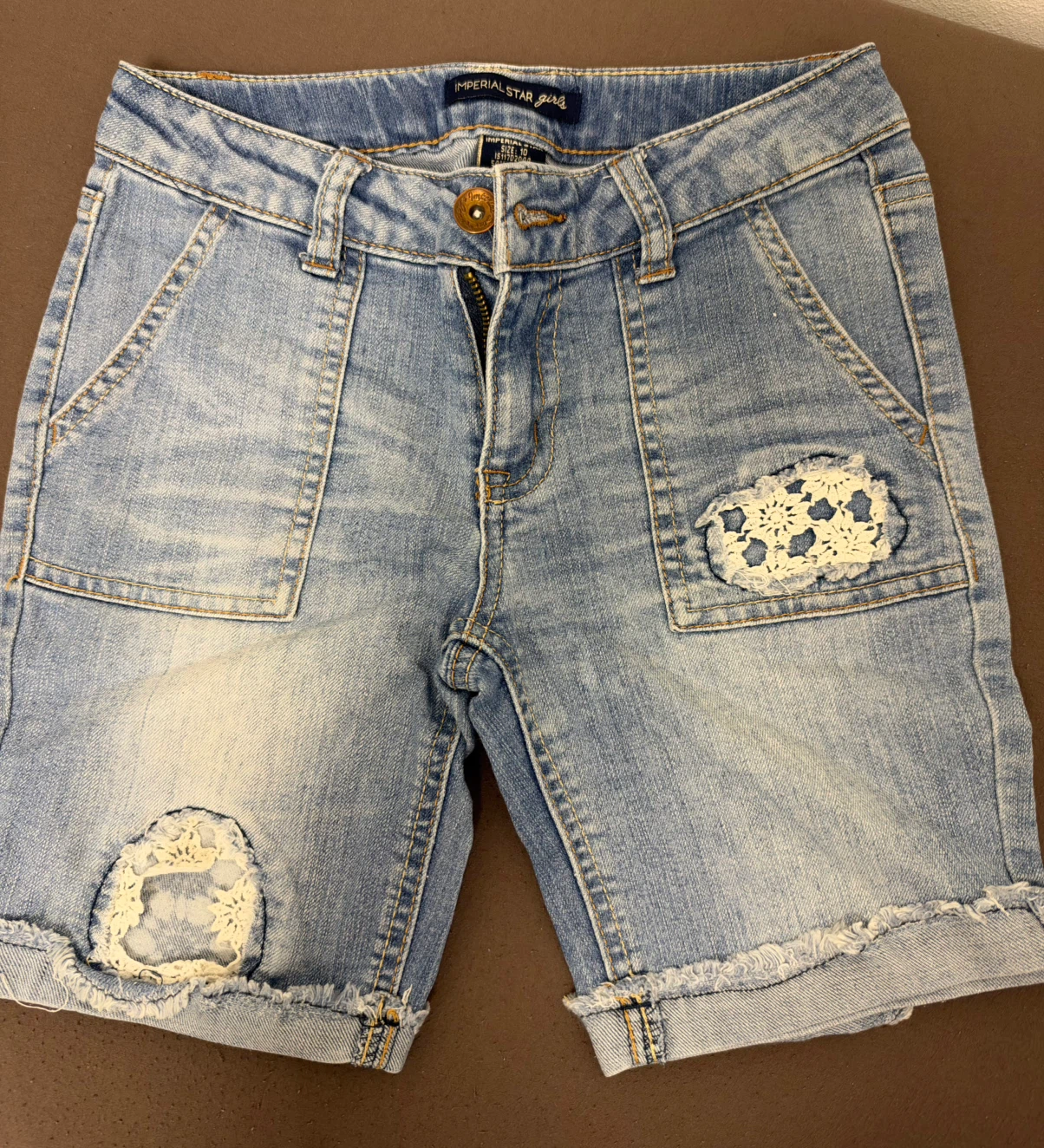 Imperial Star Girls Denim Shorts Size 10