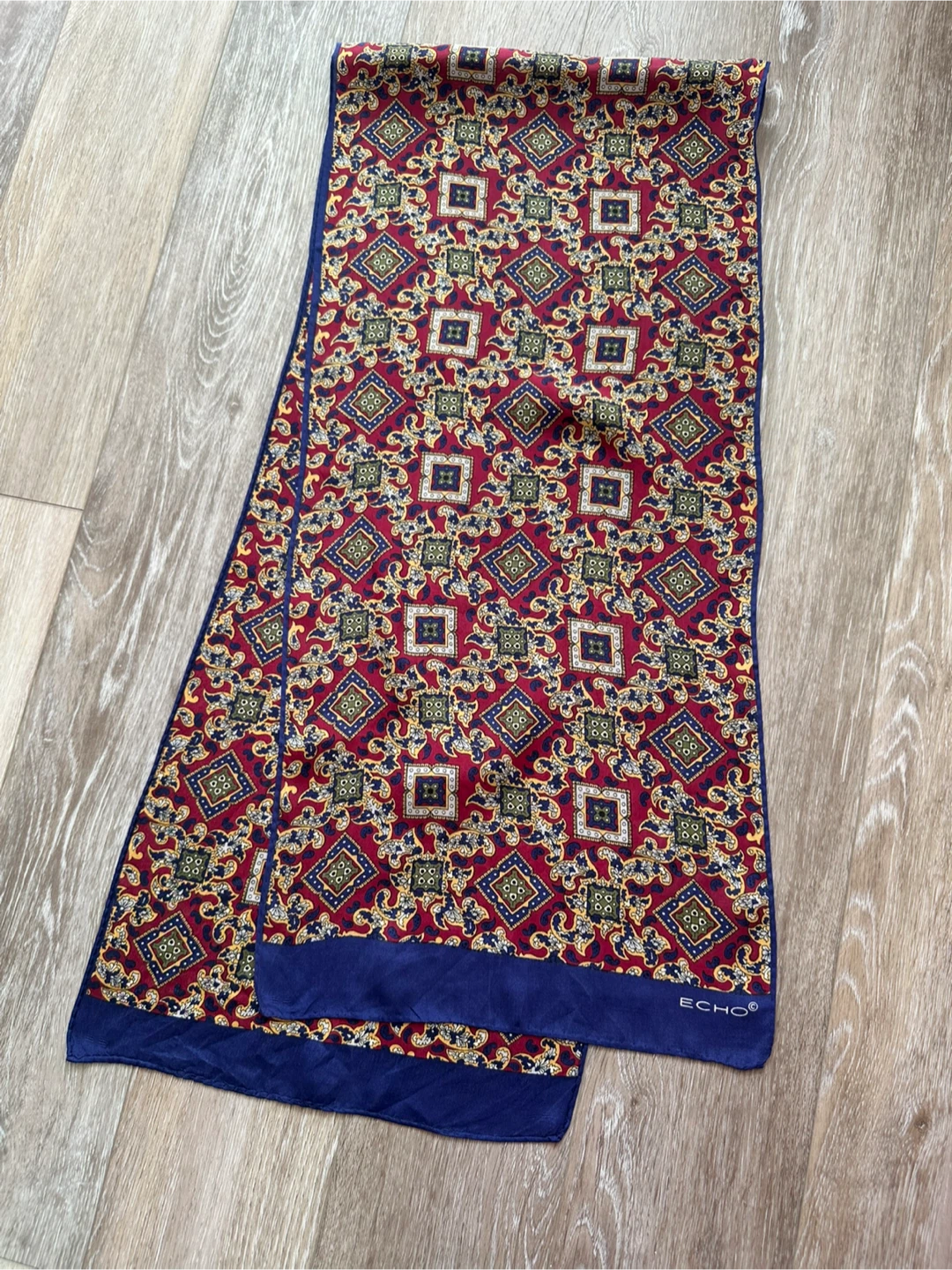 ECHO vintage silk Patterned Scarf