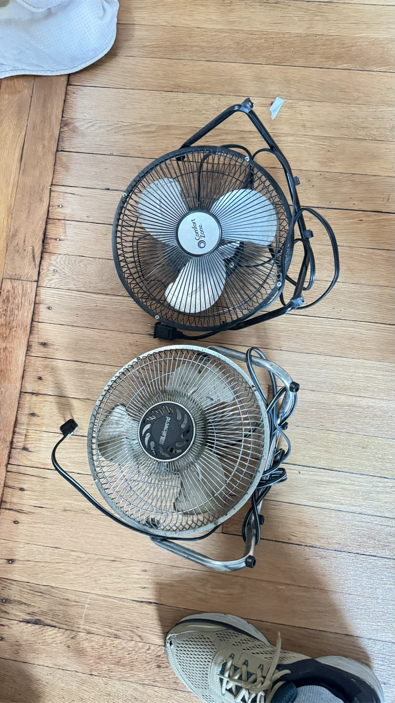 Set of Two Portable Fans (Comfort Zone and Lakewood)
