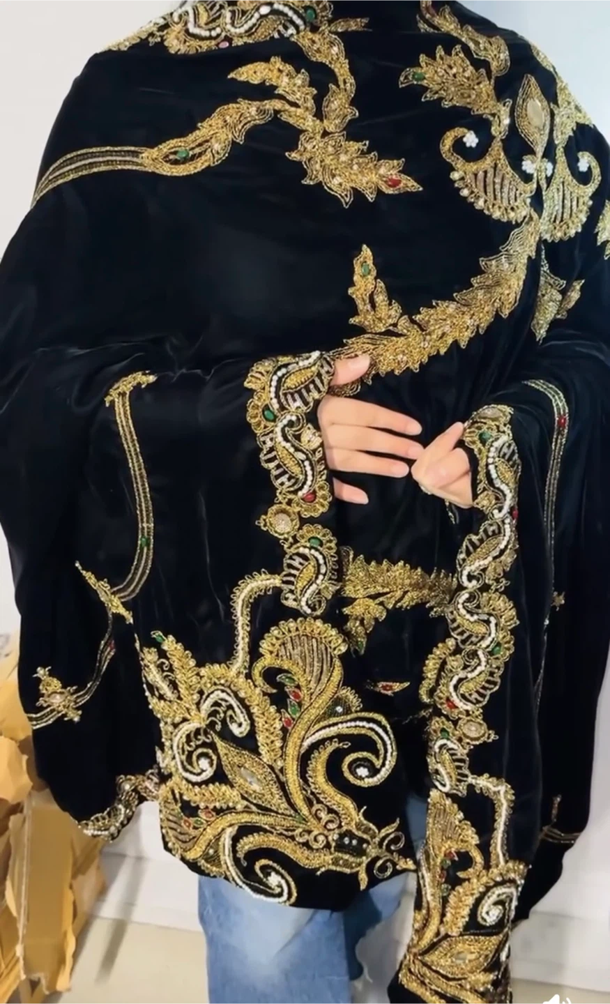 Handmade Velvet Embroidered Shawl