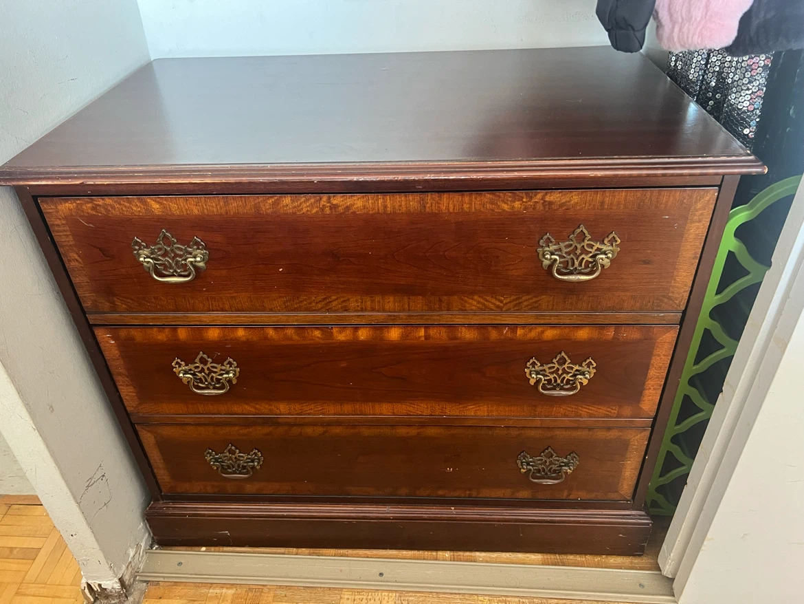 3-Drawer Wooden Nightstand - photo 2