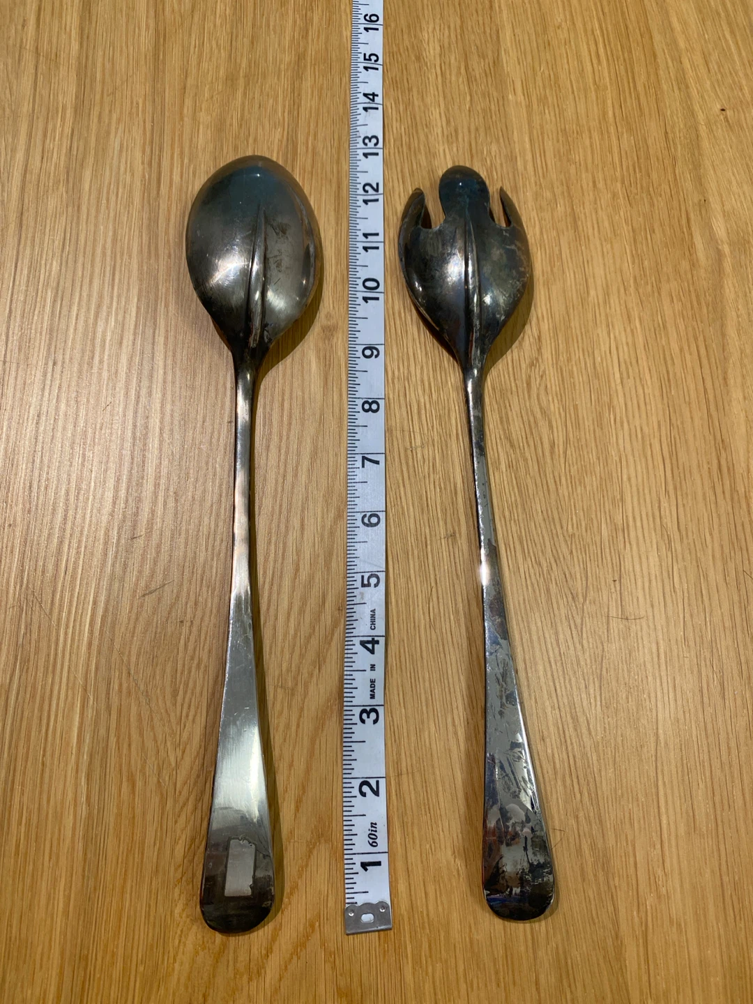 Vintage Salad Serving Fork Spoon - photo 2